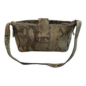 Kesslord Paris Women Snakeskin Leather Handbag Shoulder Bag Size Medium France.